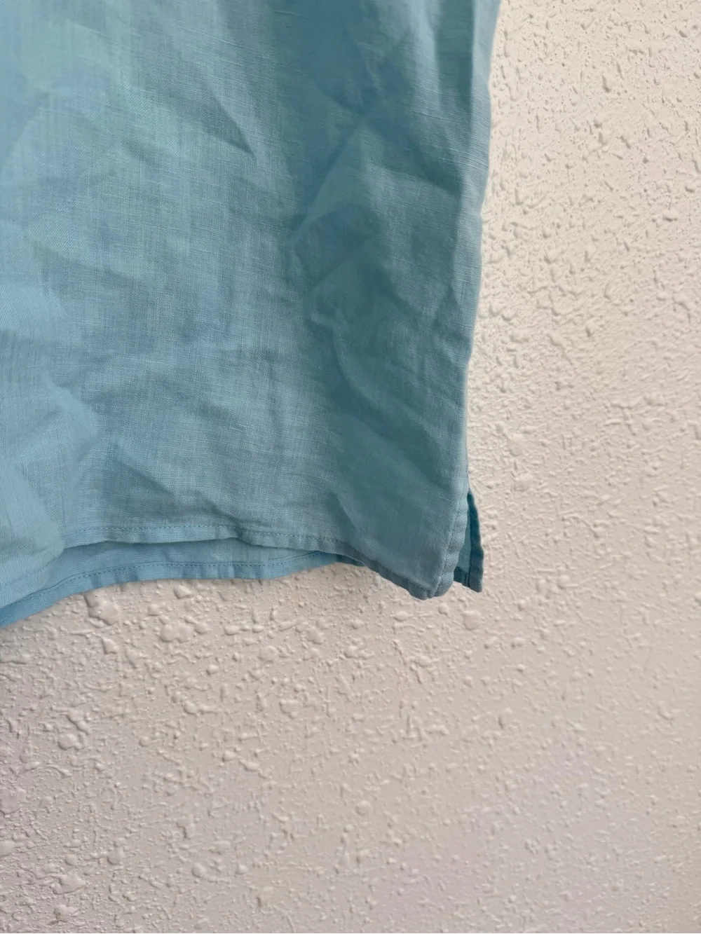 Eileen Fisher blue linen boxy cropped tank top L - Picture 5 of 6